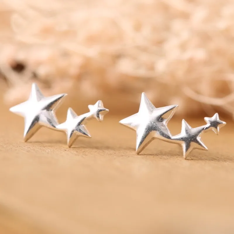 Starry Wishes: Silver Color Starfish Shaped Stud Earrings for Women - A Nautical Charm for the Beach-Lover's Wardrobe