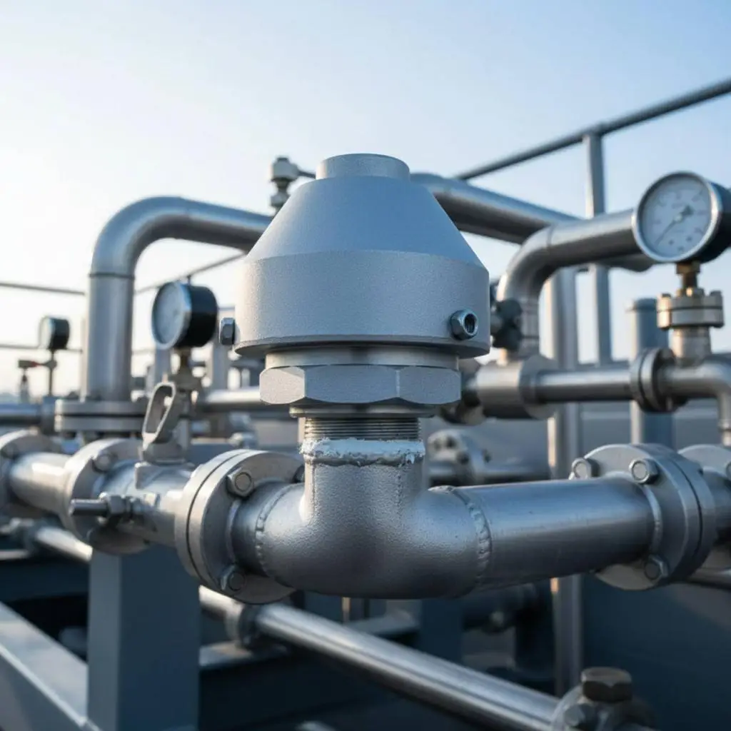 Tanker Truck Breather Cap Metal Construction Petroleum Tanker Pressure Relief Valve Spill-Resistant Oil Tank Vent Valve