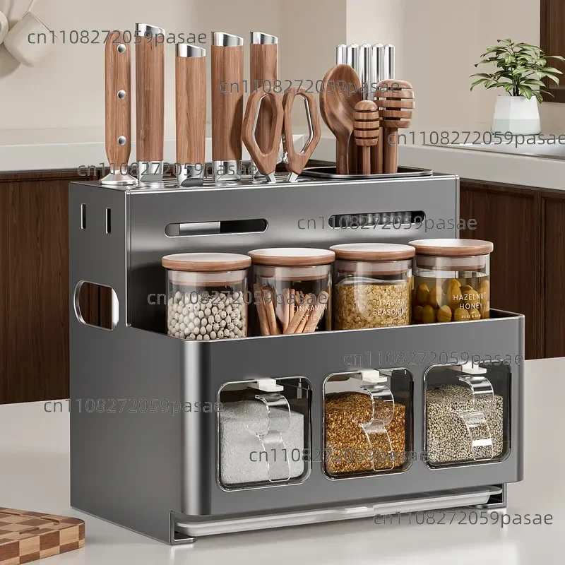 Manufacturer wholesale multifunctional knife holder chopsticks seasoning bottle household countertop storage kitchen