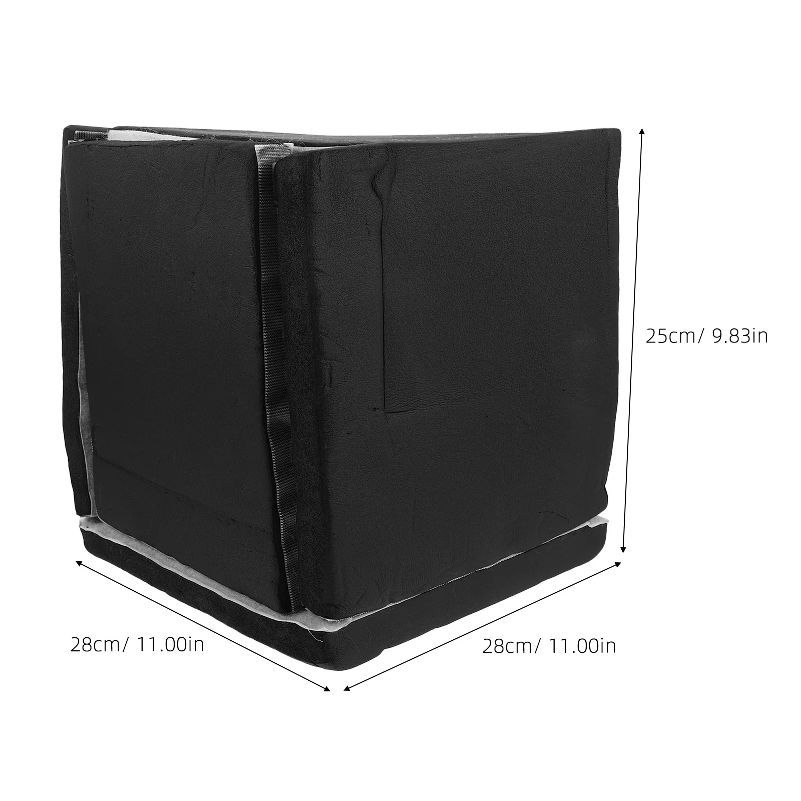 กล่องซับเสียงสีดำหนา 11x9.8 นิ้ว สำหรับปั๊มน้ำ ลดเสียงรบกวน