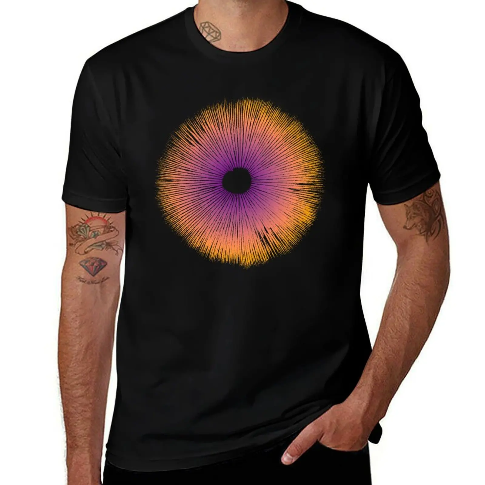 

Psilocybe Cubensis Psychedelic Mushroom Spore Print T-Shirt rapper graphic tees funny costumes funny t shirts men