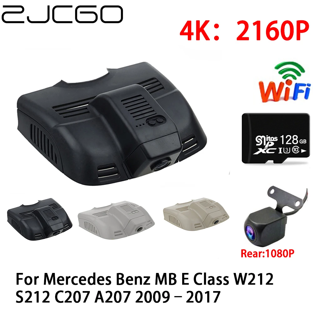 

ZJCGO 4K Car DVR Dash Cam Wifi Front Rear Camera 2 Lens 24h Parking for Mercedes Benz MB E Class W212 S212 C207 A207 2009–2017