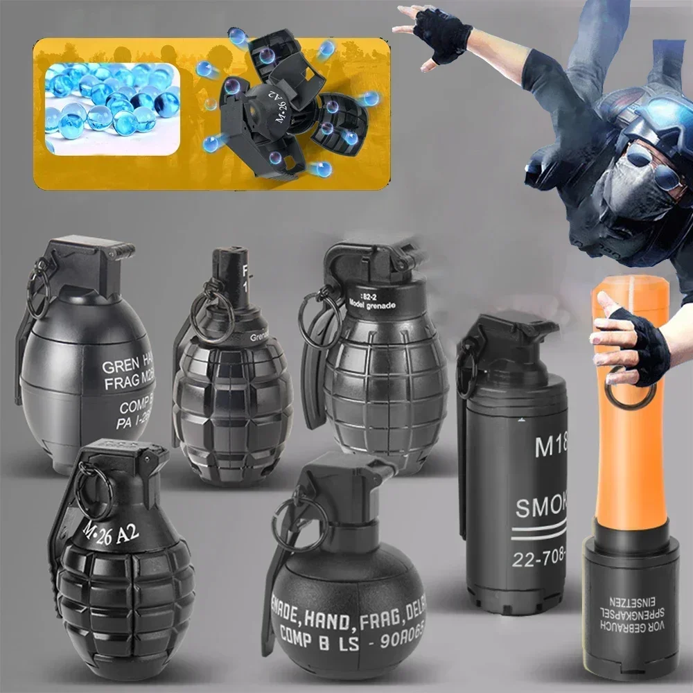 NERFS AirsoftPaintballGrenadeToy1/3PCS - Nylon Toy Grenade Toys Model - Anti Fall Refillable Gel Ball Explosion Reusable Grenade