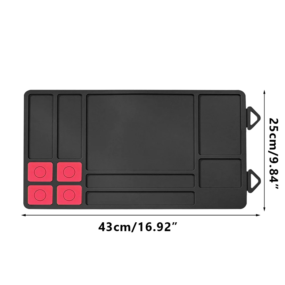 Magnetic Maintenance Work Mat PVC Repair Cleaning Pad Anti‑Slip Backing Tool Storage Area Rollable Portable Hunting Accessories - view 3