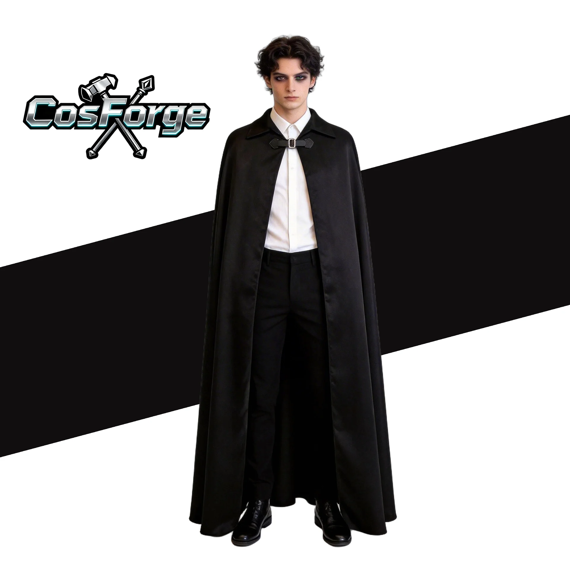 

Renaissance Dark Gothic Cape Cloak - Men & Women Medieval Hooded Shawl Priest Robe