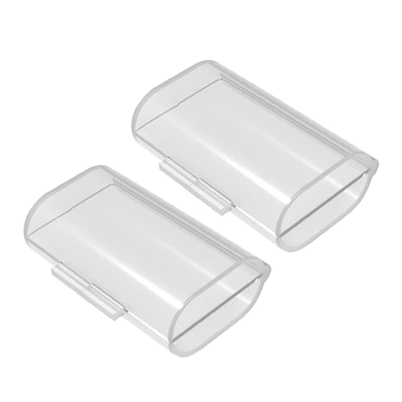 2 Slots AA Battery Storage Box Transparent PP Battery Holder Organiser Protective Cover Case for 1-2pcs AA Battery