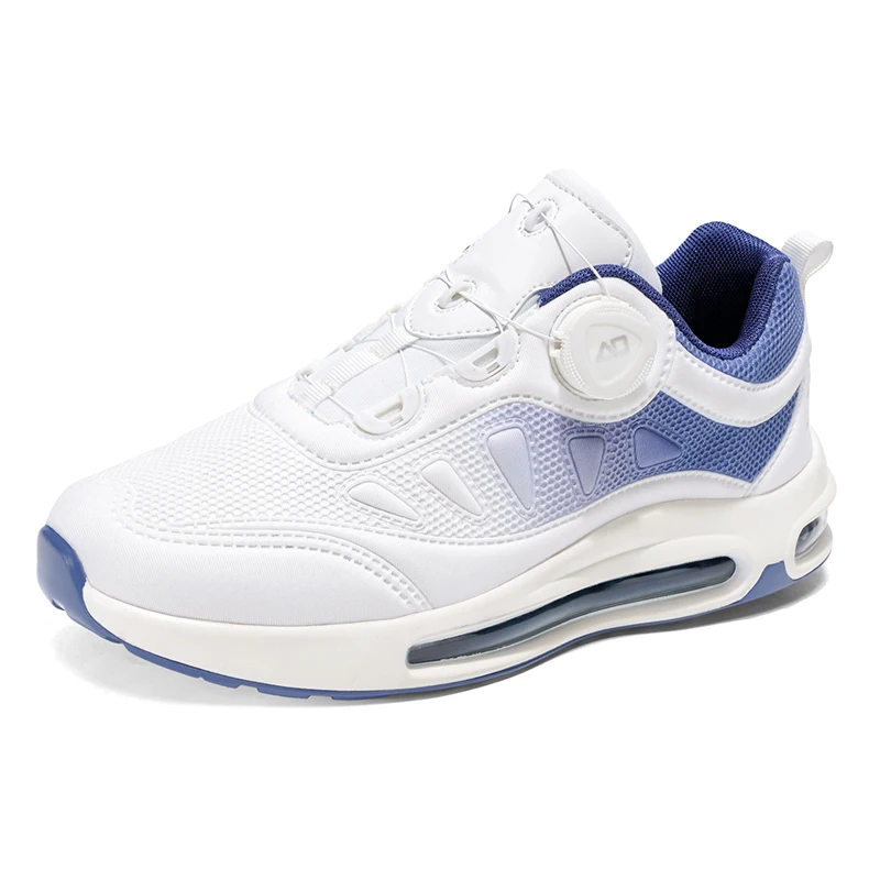 

Sports and leisure shoes, men's shoes, marathon oversized air cushioned shoes, fly woven all season rubber, wear-resistant, anti