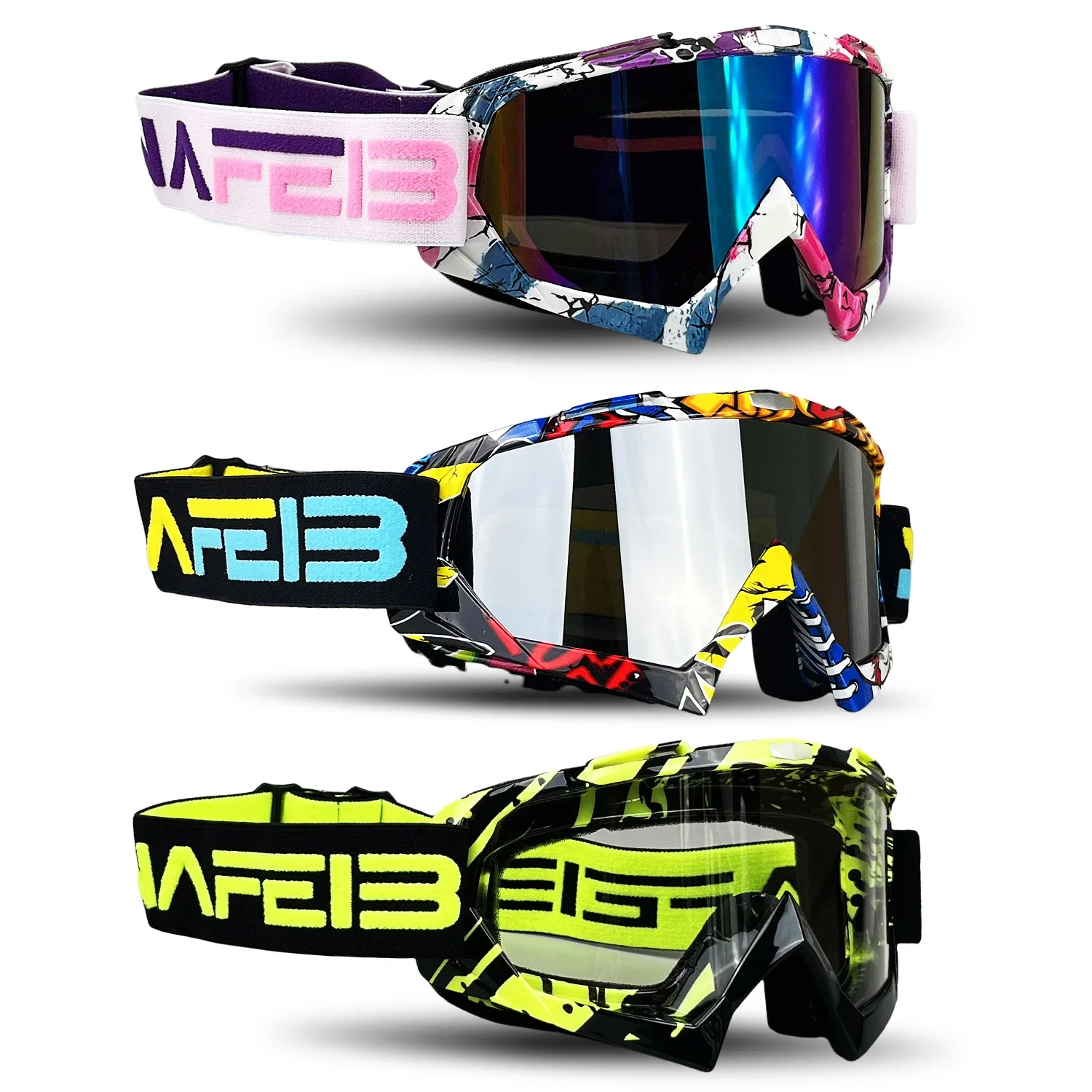

NAFEIB Motocross Glasses Motorcycle Sunglasses Man MTB ATV Mask Windproof Protection Skiing Cycling Racing Off-Road Goggles