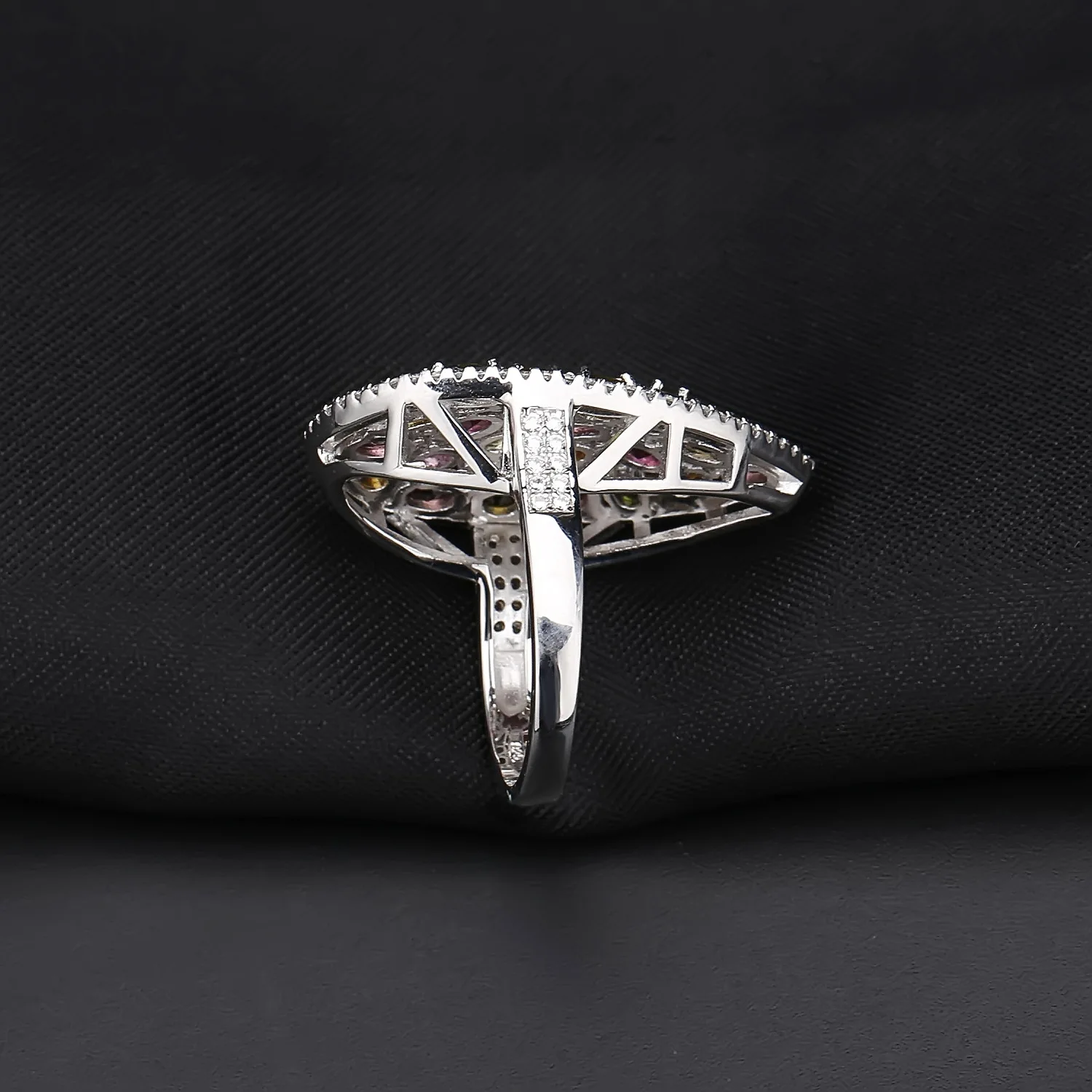 MUSHAN Custom Jewelry 925 Sterling Silver Ring Lab Red Ruby Asscher Luxury Ring for Women 18K Gold Plated Anniversary Rings
