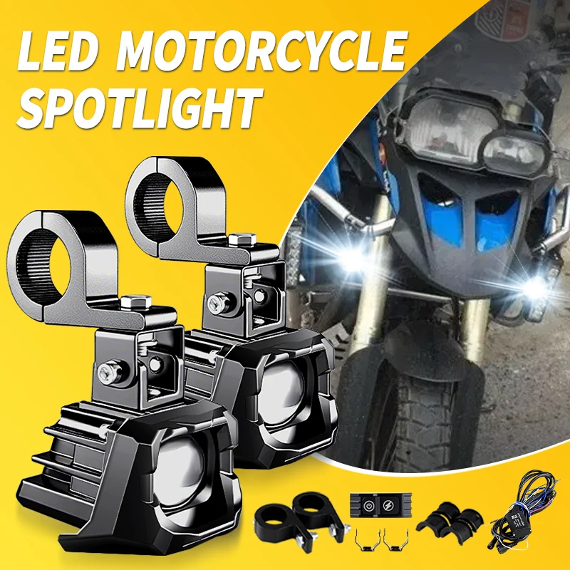 

1Set Dual Color Front Fog Light For BMW F800S F 800 S 2006-2011 Universal Motorcycle 6000K Headlight LED Auxiliary Spotlight