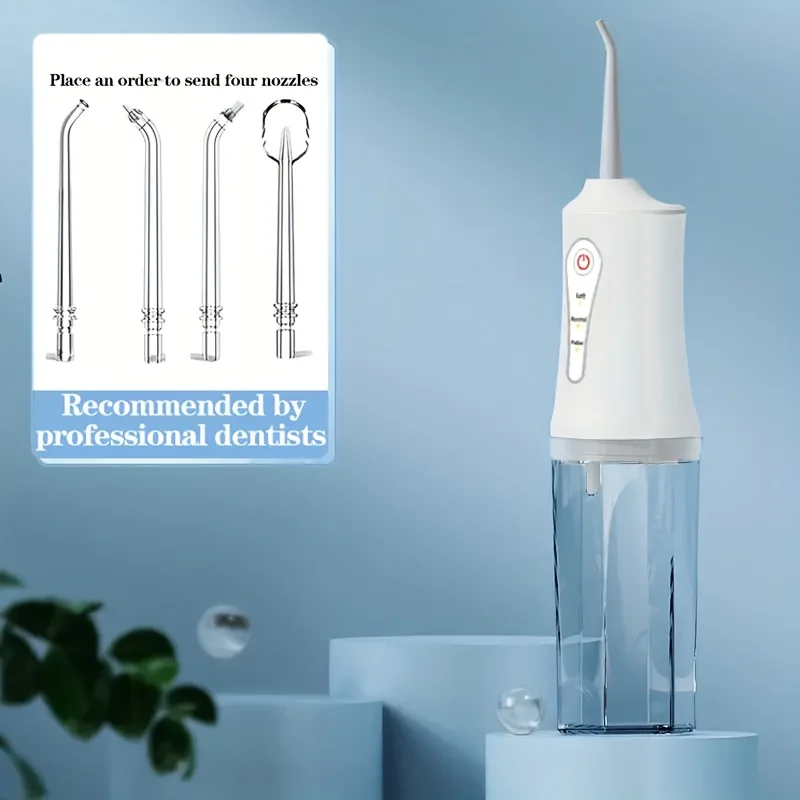 Grifo inalámbrico con tres modos y 4 boquillas: irrigador recargable portátil para el cuidado dental diario, regalo Ideal para hombres y