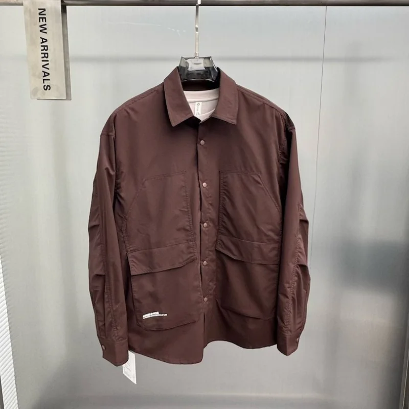 

Мужская модная рубашка оригинального дизайна на пуговицах, повседневная, с длинным рукавом, с принтом, свободного кроя, осенняя, новая, верхняя одежда, рабочая куртка