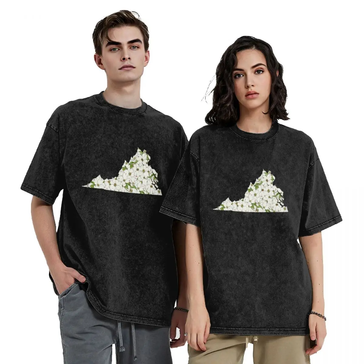 

Virginia Flowers T-Shirt cotton man t-shirts oversizeds vintage mens big and tall t shirts