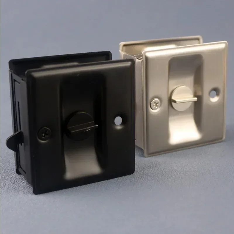 Kunci Pintu Geser Tersembunyi Kunci Pintu Tarik Terintegrasi Kunci Geser Balkon Dapur Kamar Mandi Kunci Kait Dorong-Tarik Perlengkapan Rumah