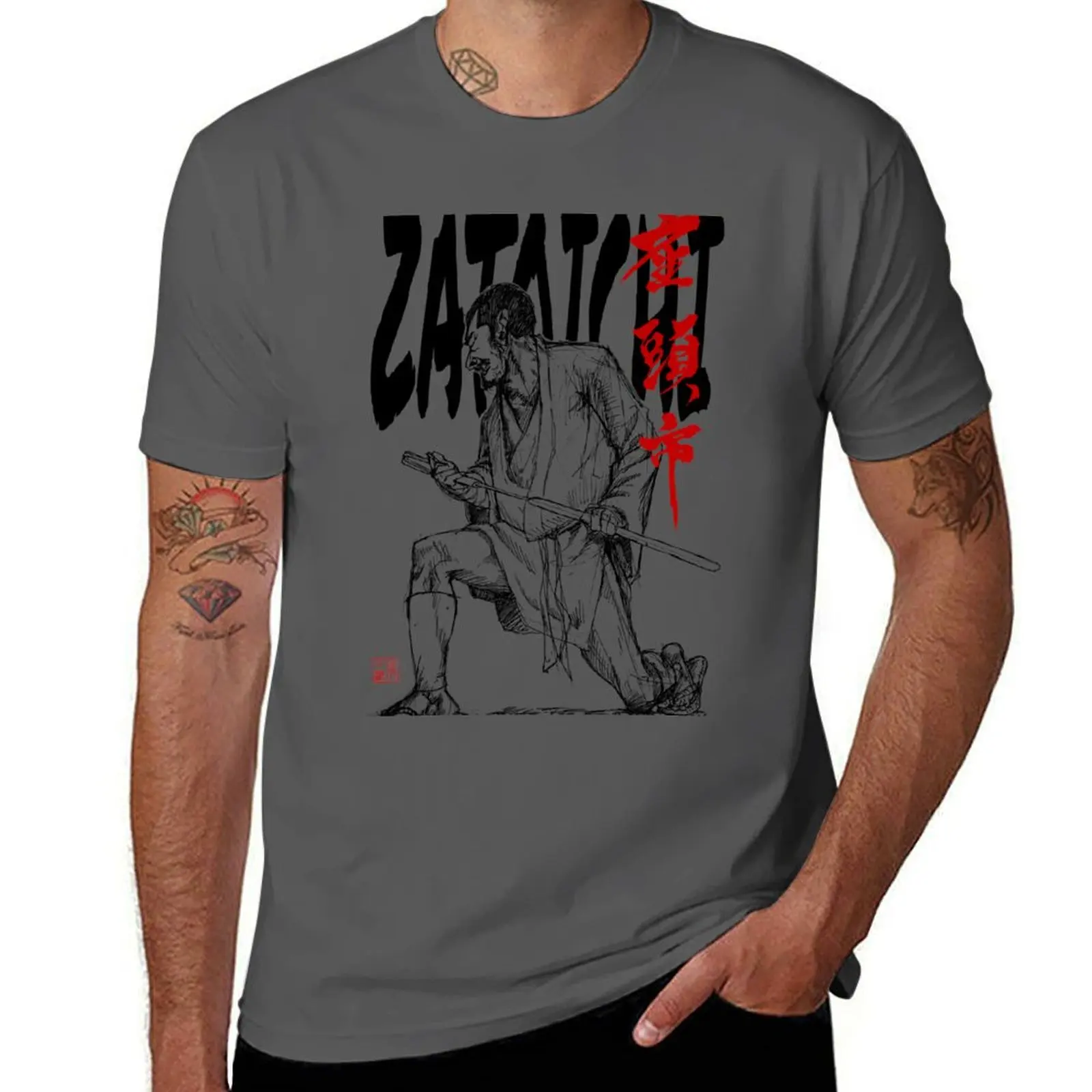 

Zatoichi T-Shirt man t shirt luxury mens graphic t shirts t shirt men 100% cotton luxury brand T-Shirt