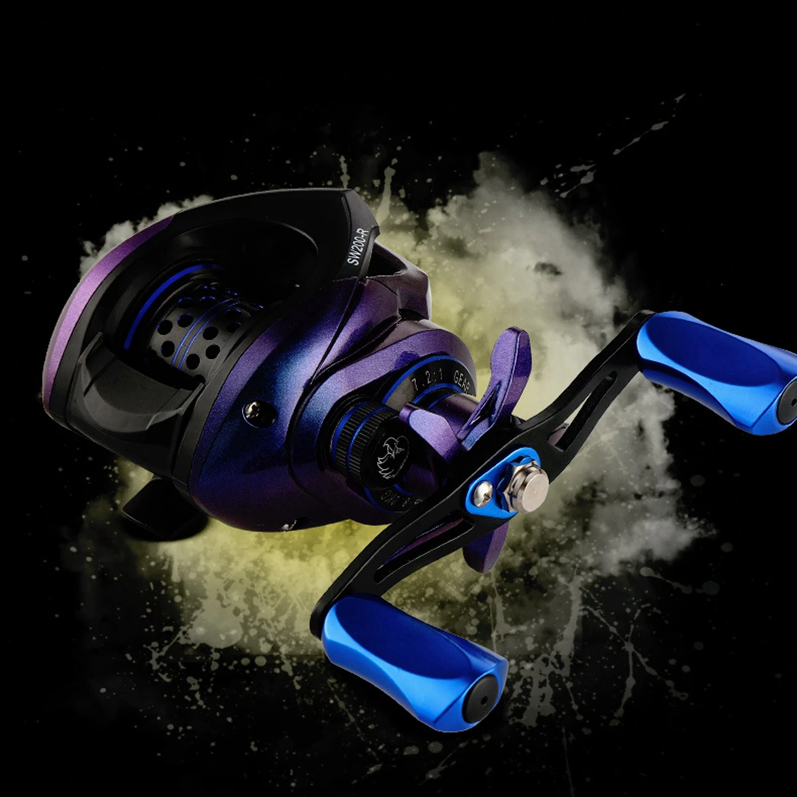 

Dazzling Casting Reel 7.2:1 Metal Throwing Reel 10kg Fishing Weight Left and Right Hand Fishing Reel Fishing Equipment Sea Reel