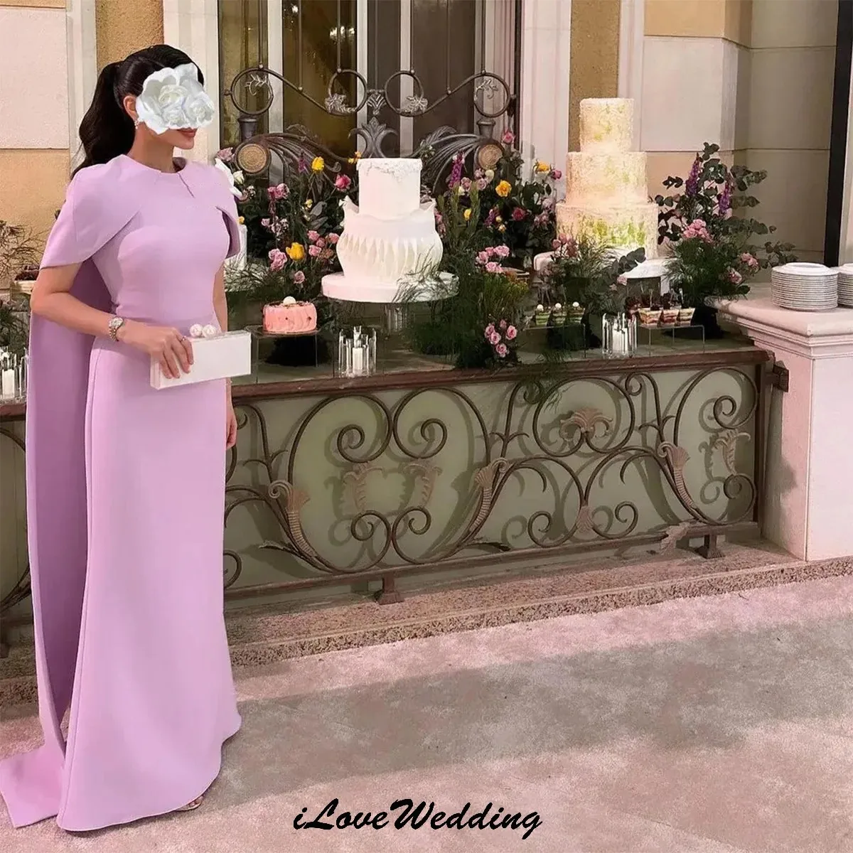 

Customized O-Neck Long Evening Dresses 2025 Mermaid Short Sleeve Elegant Women Party Dress Formal Gowns For Women With Jacket
