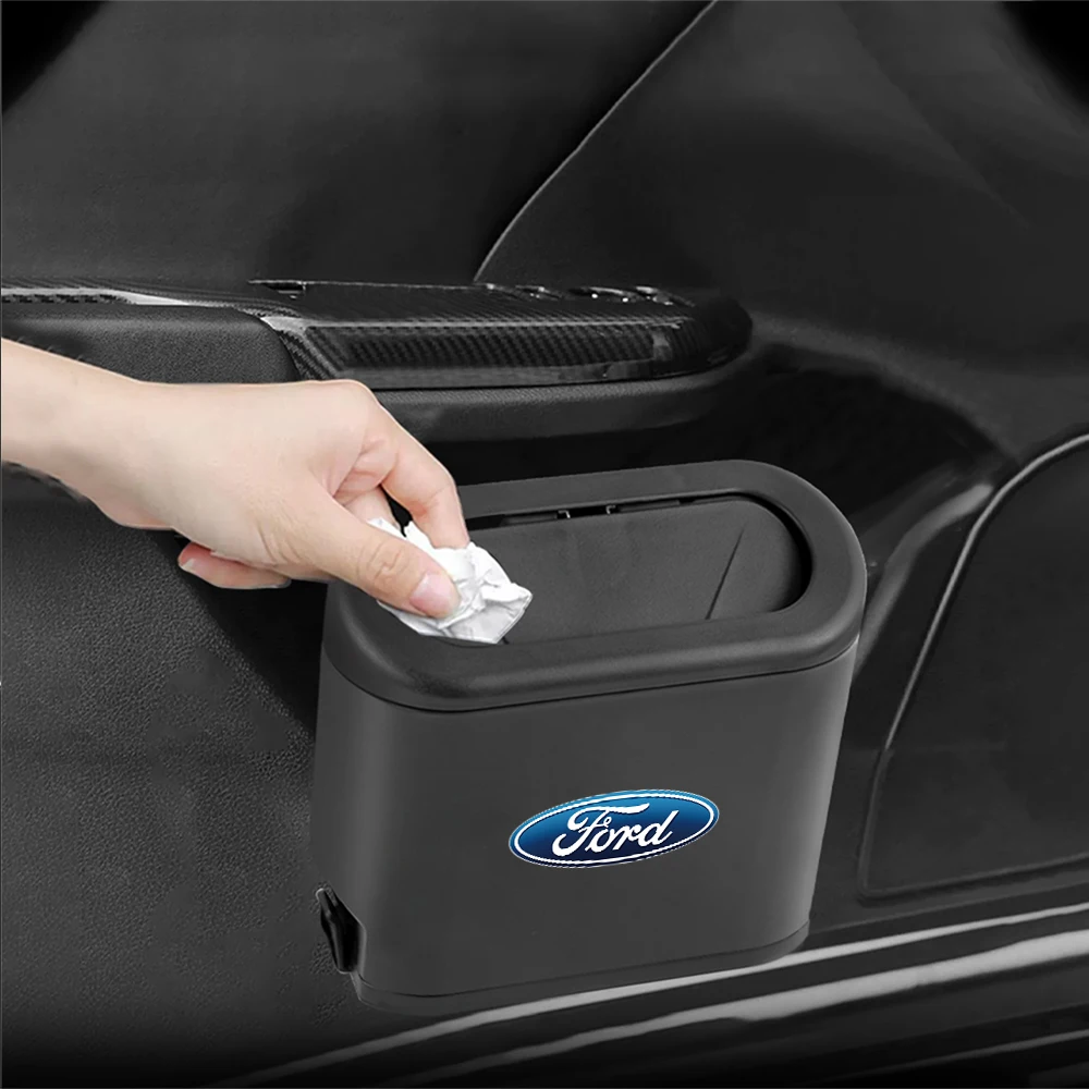 Auto Hängen Müll Lagerung Box Auslaufsicher Organizer Mülleimer Für Ford Mondeo Focus 2 3 4 Mustang Fiesta ecosport Kuga Ghia