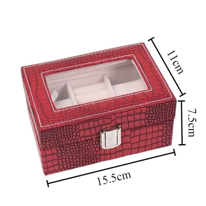 صندوق تخزين المجوهرات الجلدية، حافظات كبيرة لتنظيم حلقة الساعة، حافظة عرض مجوهرات شفافة، حلقات سفر، صناديق ساعات