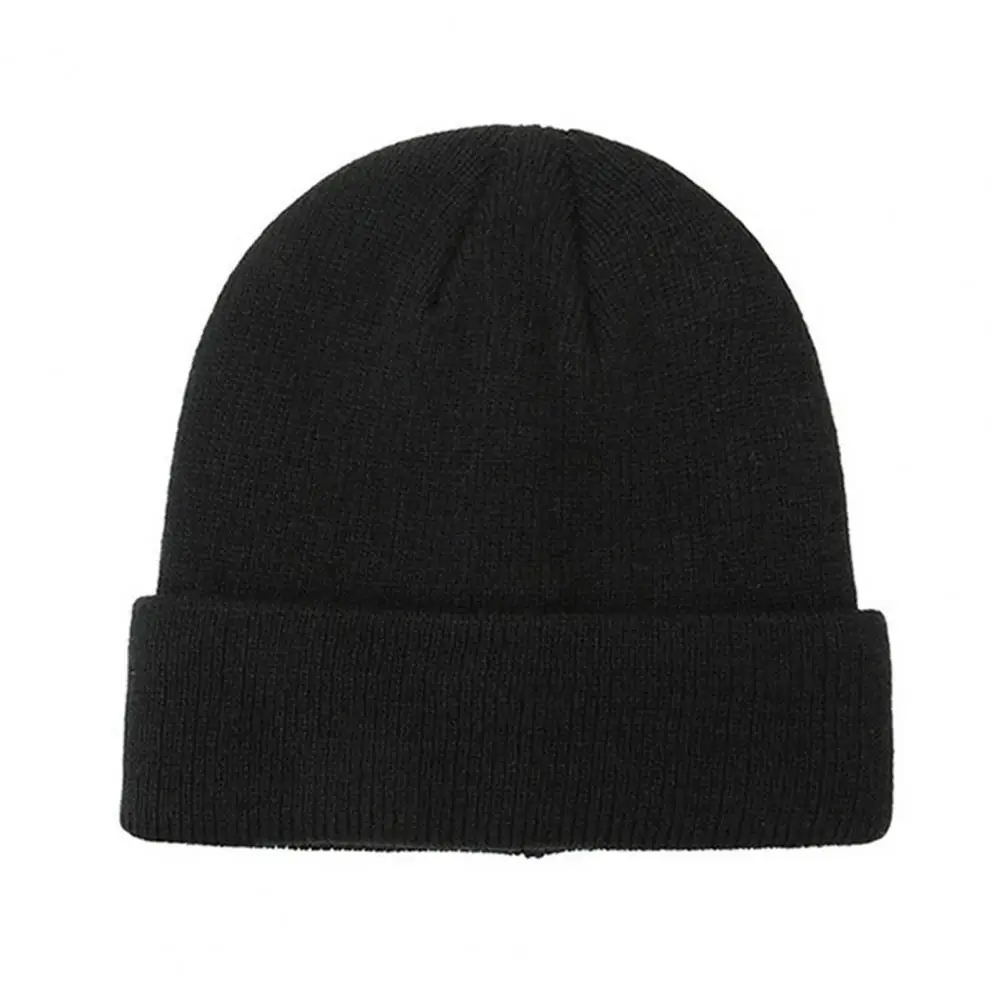 Velvet Knitted Hat Thickened Winter Hat Winter Knitted Hat with Fleece Lining for Outdoor Activities Unisex for Cycling