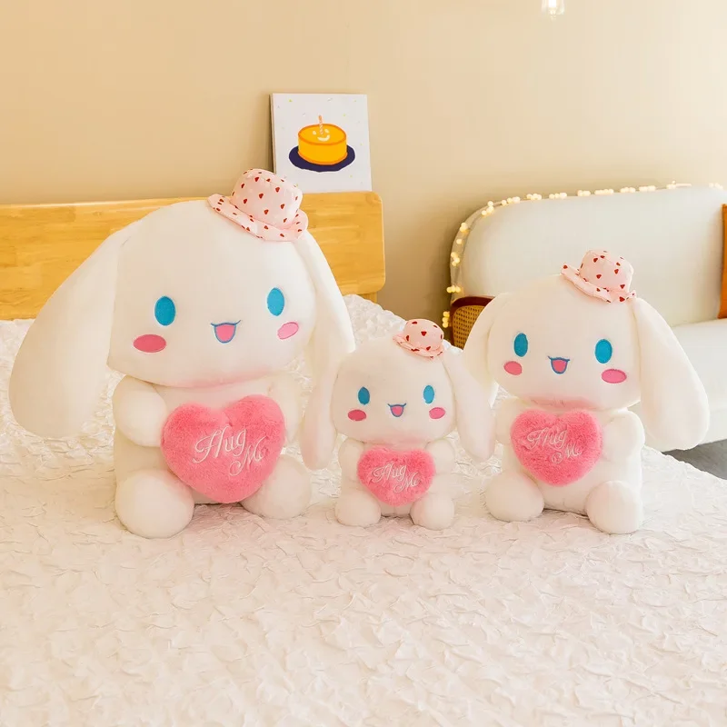 Sanrio Cartoon Pelúcia Bonecas Recheadas para Crianças, Figura Anime, Kawaii, Bonito Cinnamoroll, Cão Oelhudo Grande, Brinquedos Grandes, Presentes de Aniversário