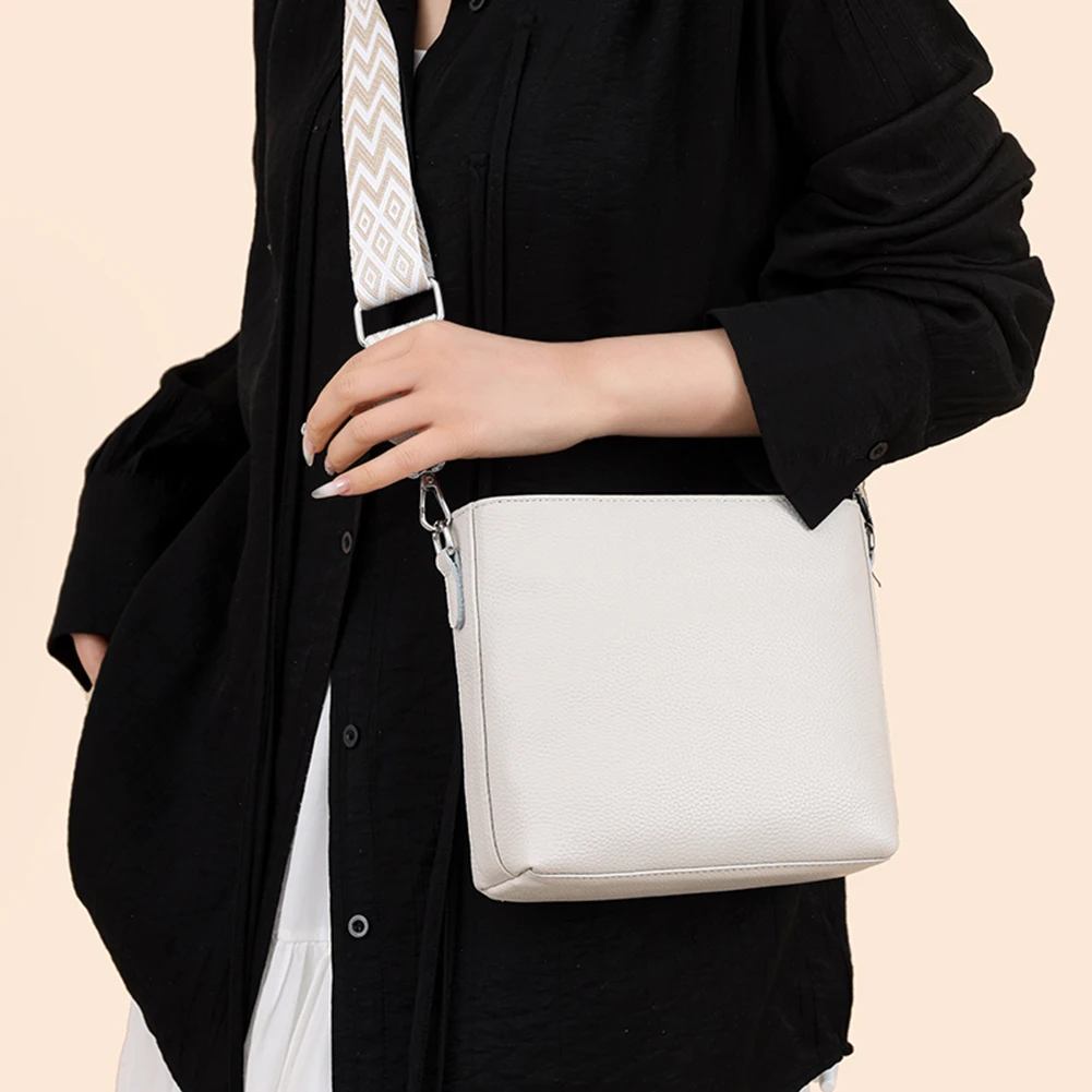 Leder-Designer-Tragetasche, weiche, lässige Schultertasche mit Gitarrengurt, Vintage-Beuteltasche, Umhängetasche