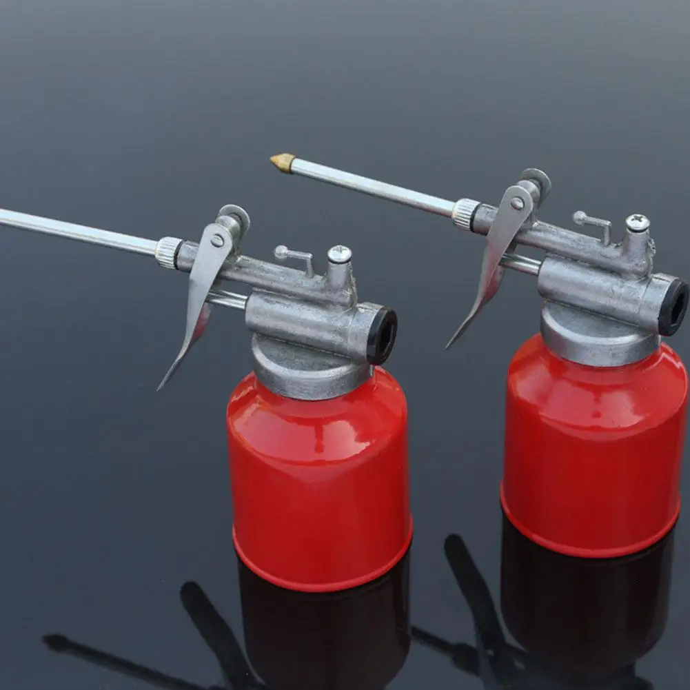 250ml Oil Can Spout Thumb Pump Workshop Oiler Oil Can Yellow Guns Oil Pump Red Pressure Grease Can Oiler High N5H4