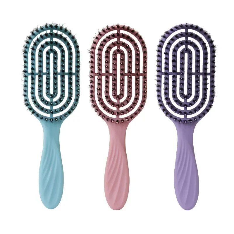 Elliptical hollowing out Hair Scalp Massage Comb Hairbrush Wet Curly Detangle Hair Brush for Salon Hairdressing Styling Tools