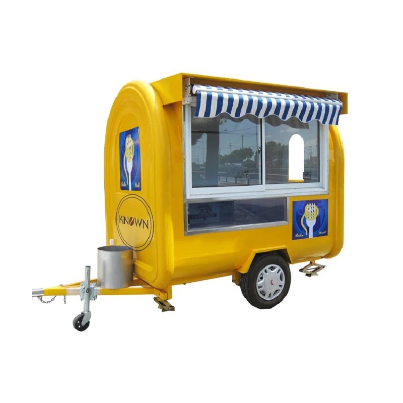 OEM Christmas 220H Mobile Food Cart Trailer Stainless Steel Ice Cream Truck Snack Customized Hot Dog Catering Carts Promotion