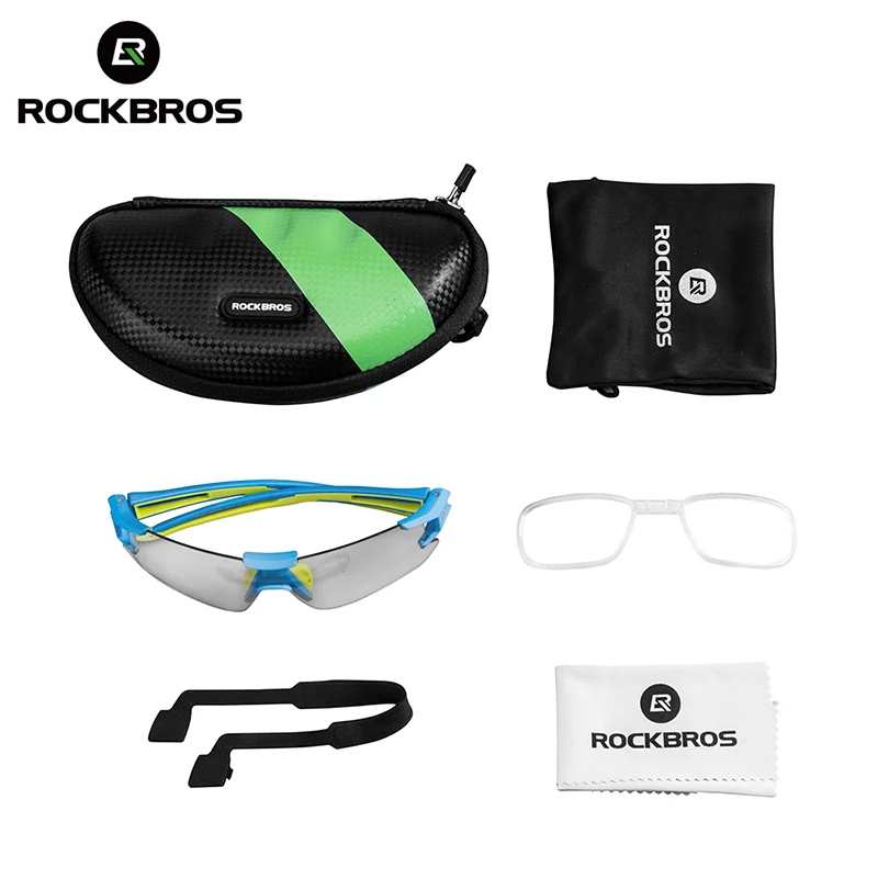 ROCKBROS Photochromic Cycling Glasses UV400 Outdoors Sports Bicycle Sunglasses Frameless Bike Glasses Goggles Technical Eyewear