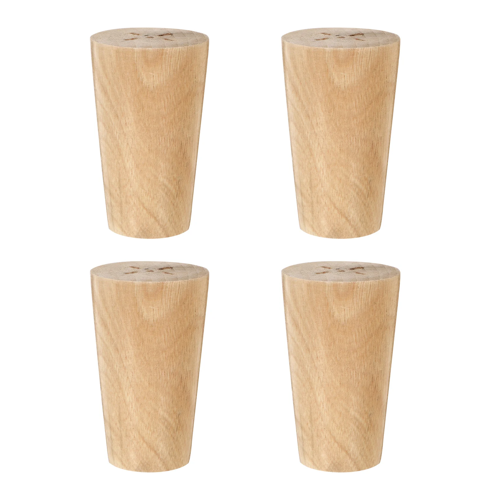 

4Pcs Wooden Furniture Feet Natural Hardwood Table Legs Smooth Surface Floor Protection Furniture Bun Legs for Sofa Cabinet