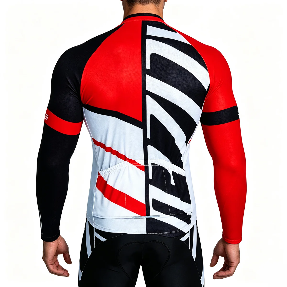 Winter-Thermo-Fleece-Radtrikot Herren MTB-Bekleidung 2027 Bluse Uniform Fahrradbekleidung Komplettes Tricuta-Latztrikot-Set – Detail 3