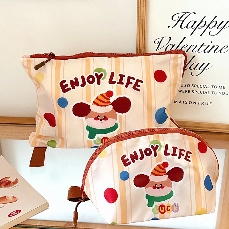

Cute Cartoon Pattern Cosmetic Bag Portable Travel Toiletry Bag Large Capacity Makeup Bag Storage Pouch For Girls Gift