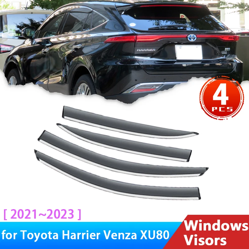 

Дефлекторы для Toyota Harrier Venza XLE XU80 2021 2022 2023, аксессуары, автомобильные боковые козырьки для окон, солнцезащитный козырек для бровей, лобовое стекло