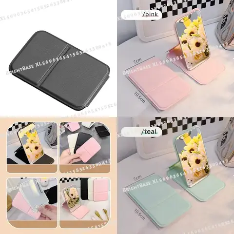 1pc Miroir de Maquillage Pliant Portable HD Mini Miroir de Table Compact pour Filles