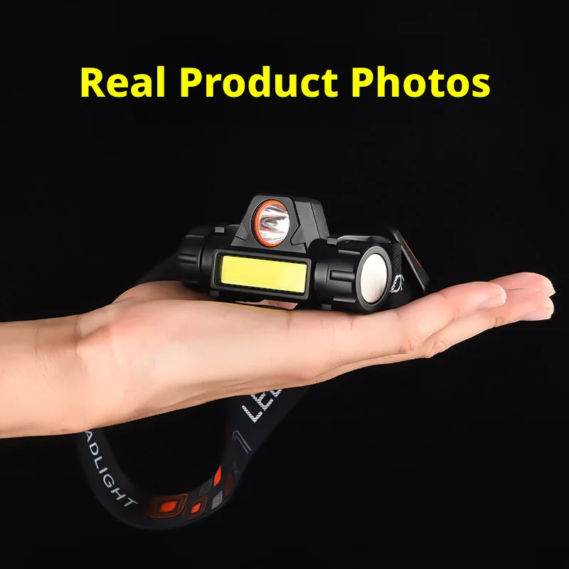 SHINEKNOT Outdoor Lighting Lamp Head Wearable Strong Light LED Headlight Flashlight COB Rechargeable Long Endurance Probe Light