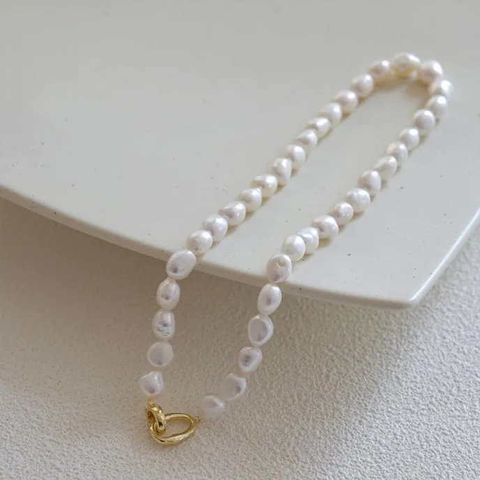 Hohe Qualität Trendy Große Barock Natürliche Süßwasser Perle 14K Gold Gefüllt Weibliche Kette Halskette Schmuck Frauen Weihnachten Geschenke – Detail 8