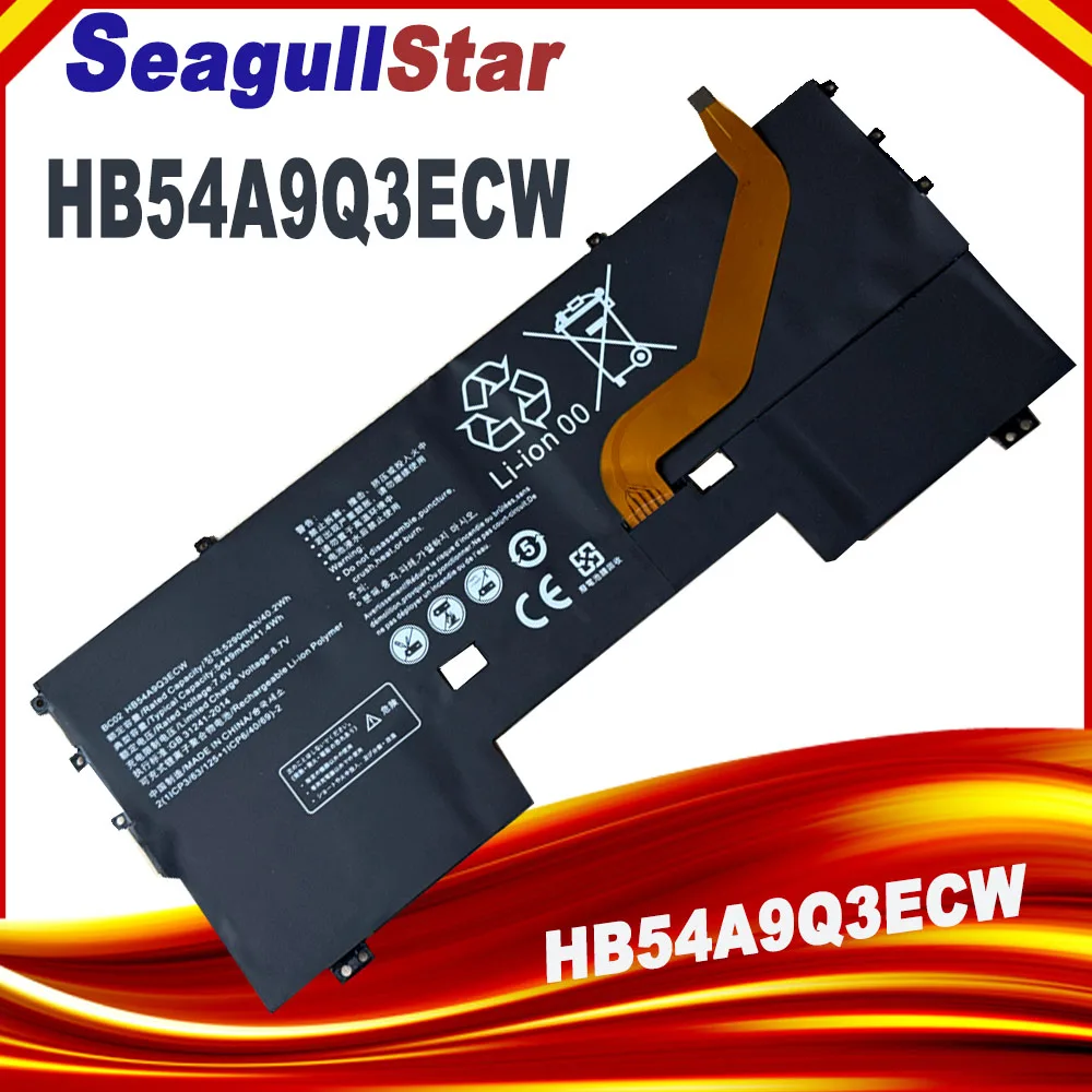 

HB54A9Q3ECW Battery For Huawei MateBook X WT-W19 WT-W09 1ICP3/63/125 1ICP3/63/125-2 1ICP6/40/69 7.6V 41.4Wh
