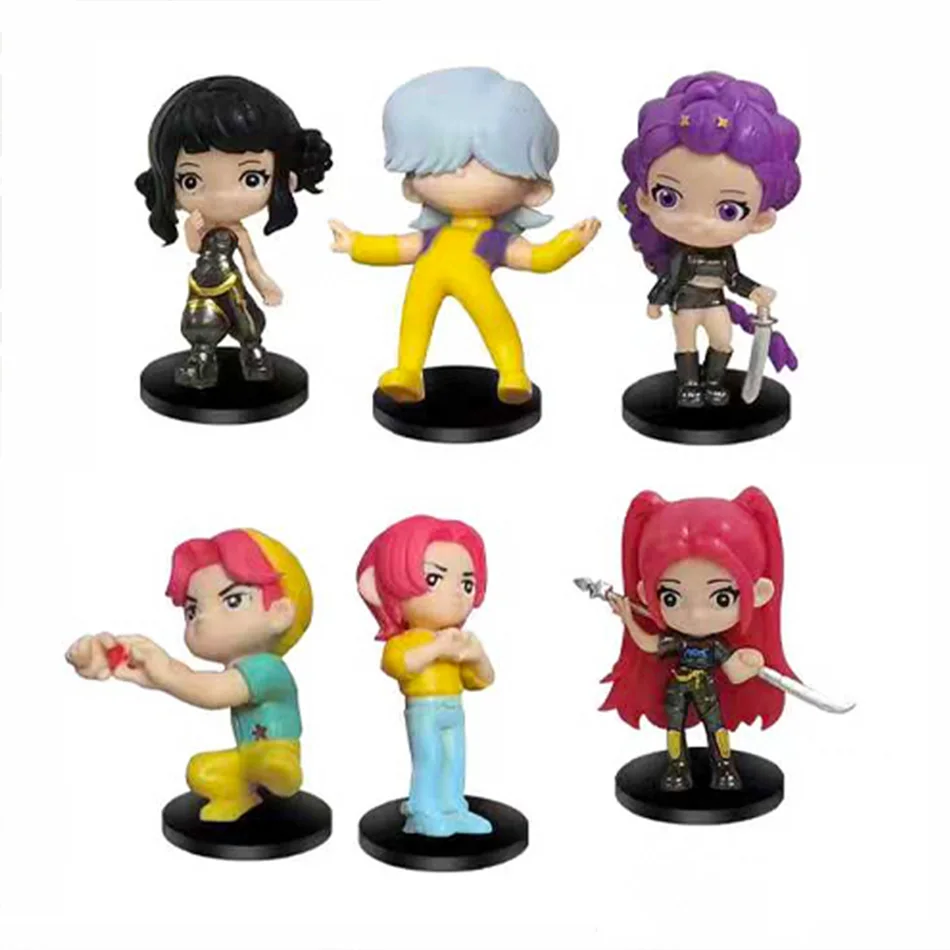 ฟิกเกอร์อนิเมะ Kpop Demon Hunters รูมิ โซอี มิรา ตัวละครอนิเมะทำจากโพลีไวนิลคลอไรด์ ของสะสมตั้งโต๊ะ ของขวัญสำหรับเด็ก