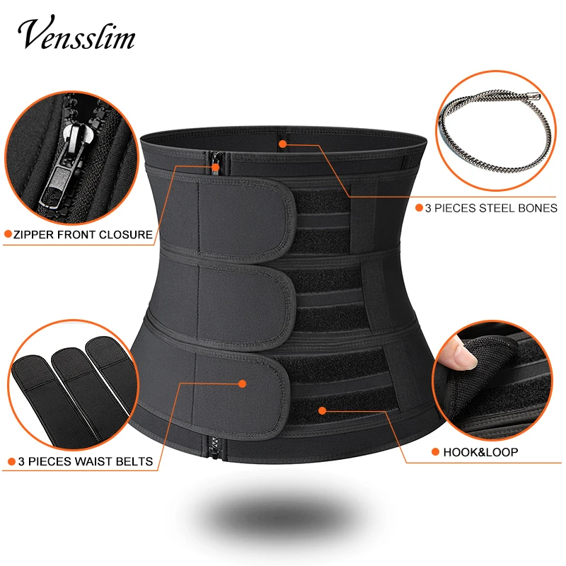 Women Neoprene Waist Trimmer Cincher Belt for Workout Sweat Girdle Slimming Body Shaper Tummy Control Sauna Corset Shapewear