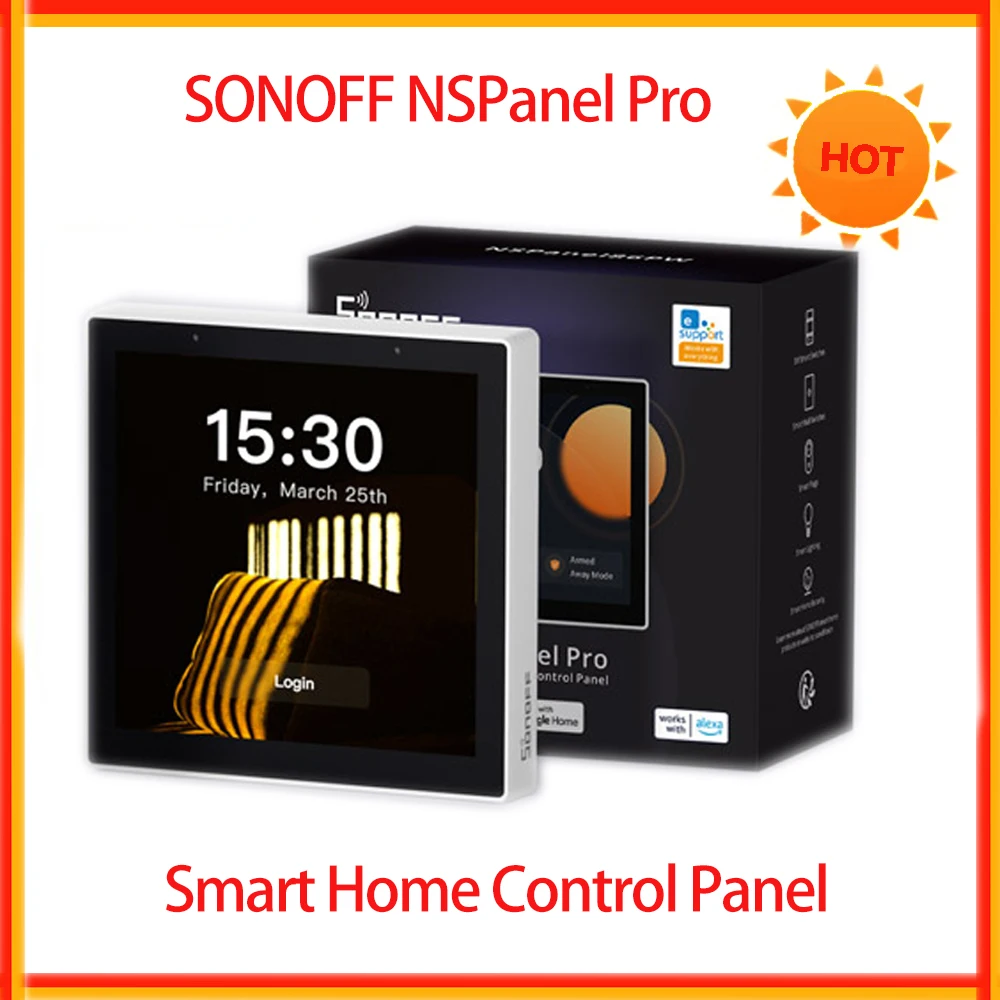 SONOFF NSPanel Pro Smart Home All IN One Control Panel Build-in Zigbee Hub Temp-Control Camera Viewer Matter Support eWelink APP