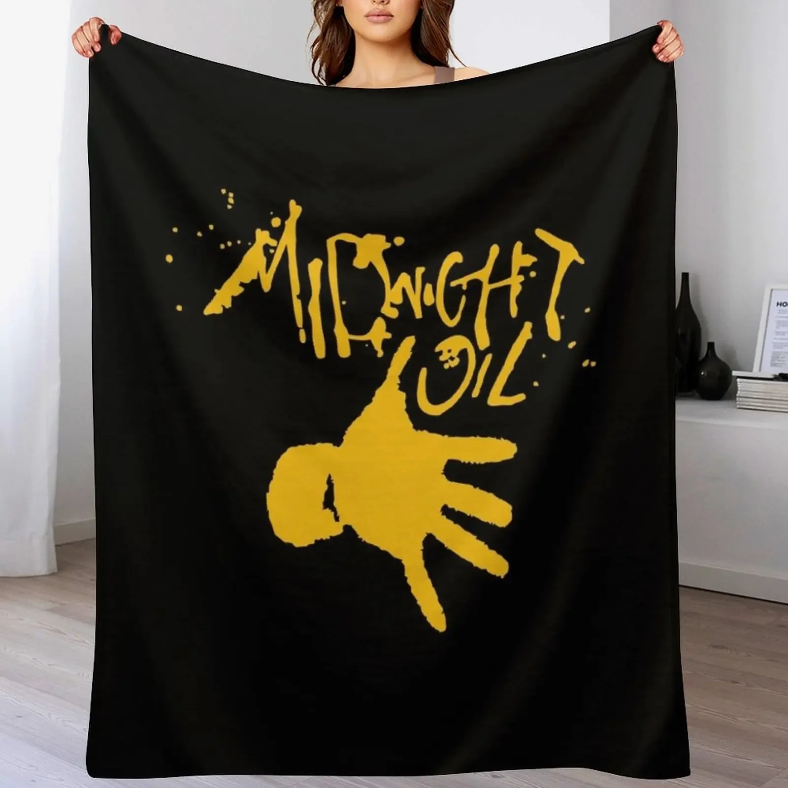The Midnight Painting with Oil Throw Blanket Soft Comfort Blanket for Reading Watching TV