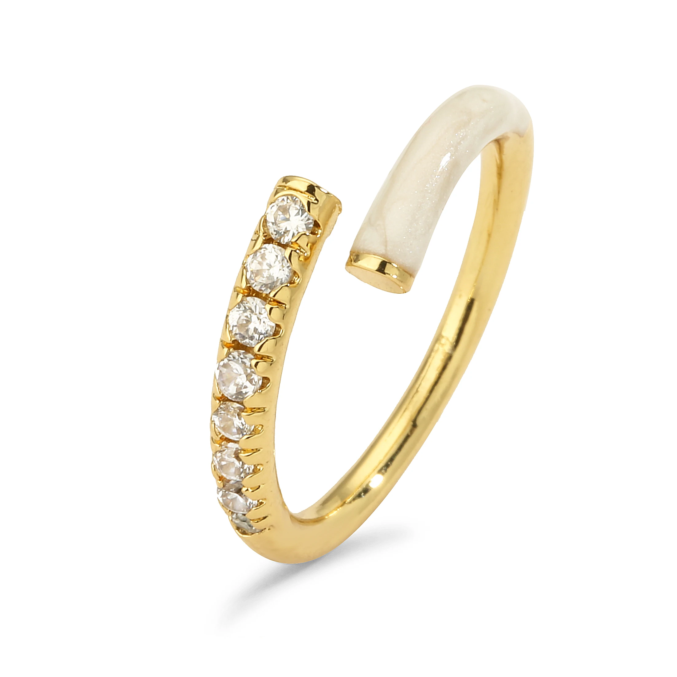 HECHENG ، صيف جديد ملون النيون المينا مفتوحة تعديل البنصر للنساء الفلورسنت موضة النحاس الزركون مجوهرات