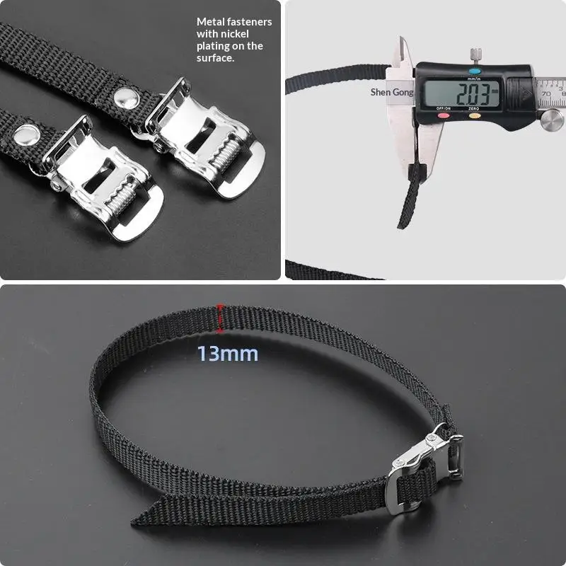 1 Paar Fahrrad-Zehenclip-Gurte für Rennradpedale, Fahrradpedal-Schuhgurte – Detail 8