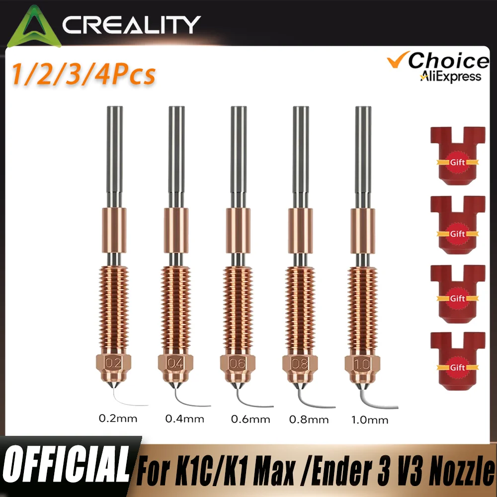 

Creality Original K1C Nozzle Kit Unicorn Quick-Swap 0.4mm Nozzle Hardened Steel 3D Printer Nozzle for K1/Ender 3 V3/Ender 3 V3 P