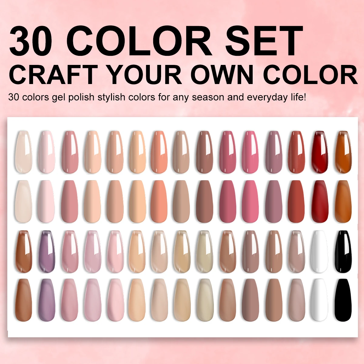 라이메걸 30개/세트 DIY 젤 네일 폴리쉬 밝은 핑크색 세미 퍼머넌트 쏙 오프 UV LED 젤 바니쉬 네일 아트 디자인 매니큐어 키트