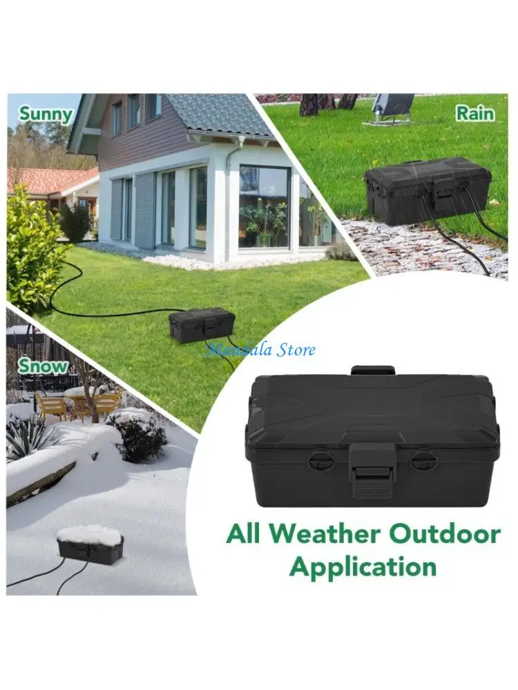 U2JC Outdoor Electrical Housing Junction Box with 6 Entry Holes Sun Resistant PP Material for Pool Equipment Chargers