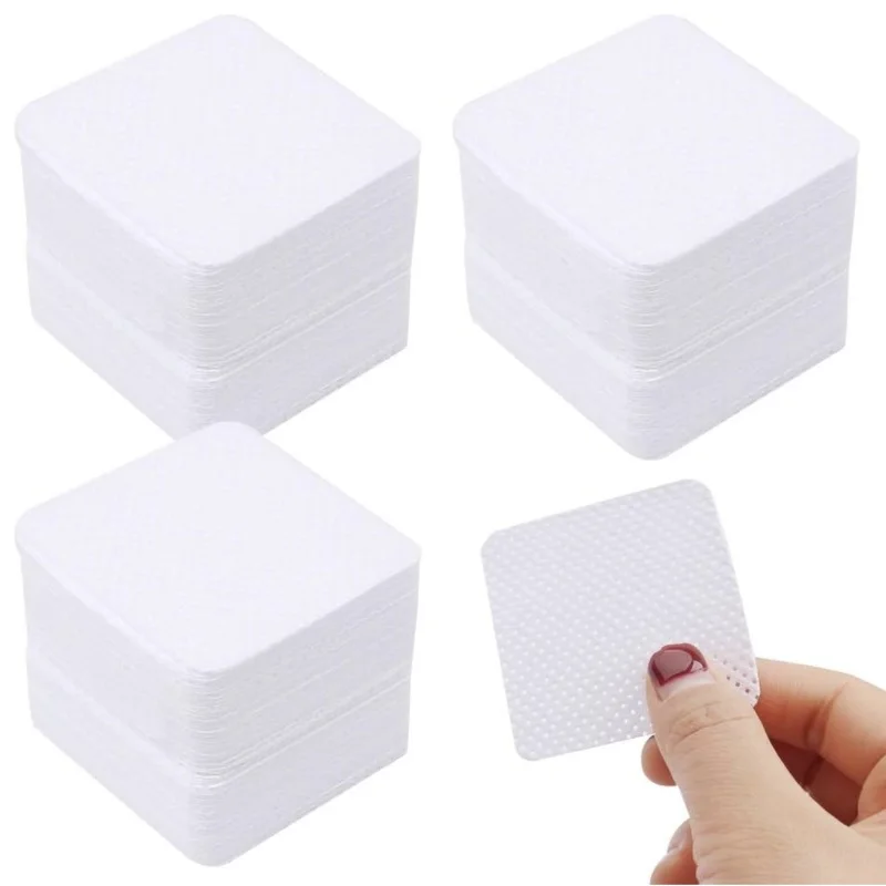 300 teile/paket Nagellack Entferner Baumwolle Pads UV Gel Nagellack Entferner Reinigung Papier Pads Nagellack Nagellack Wimpern Sauber