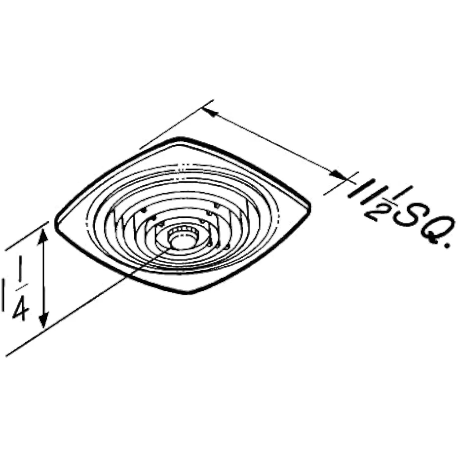 505 Exhaust Fan, White Vertical Discharge Ceiling Ventilation Fan, 8.5 Sones, 200 CFM, 8
