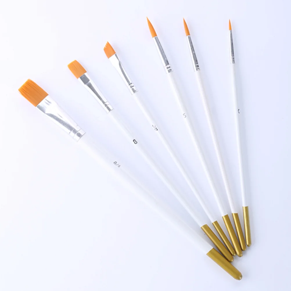 

6Pcs Fondant Sugar Craft Pens Cake Decorating Brush Set for Fine Detail Painting Cookie Cupcakes Sugar Craft Pens
